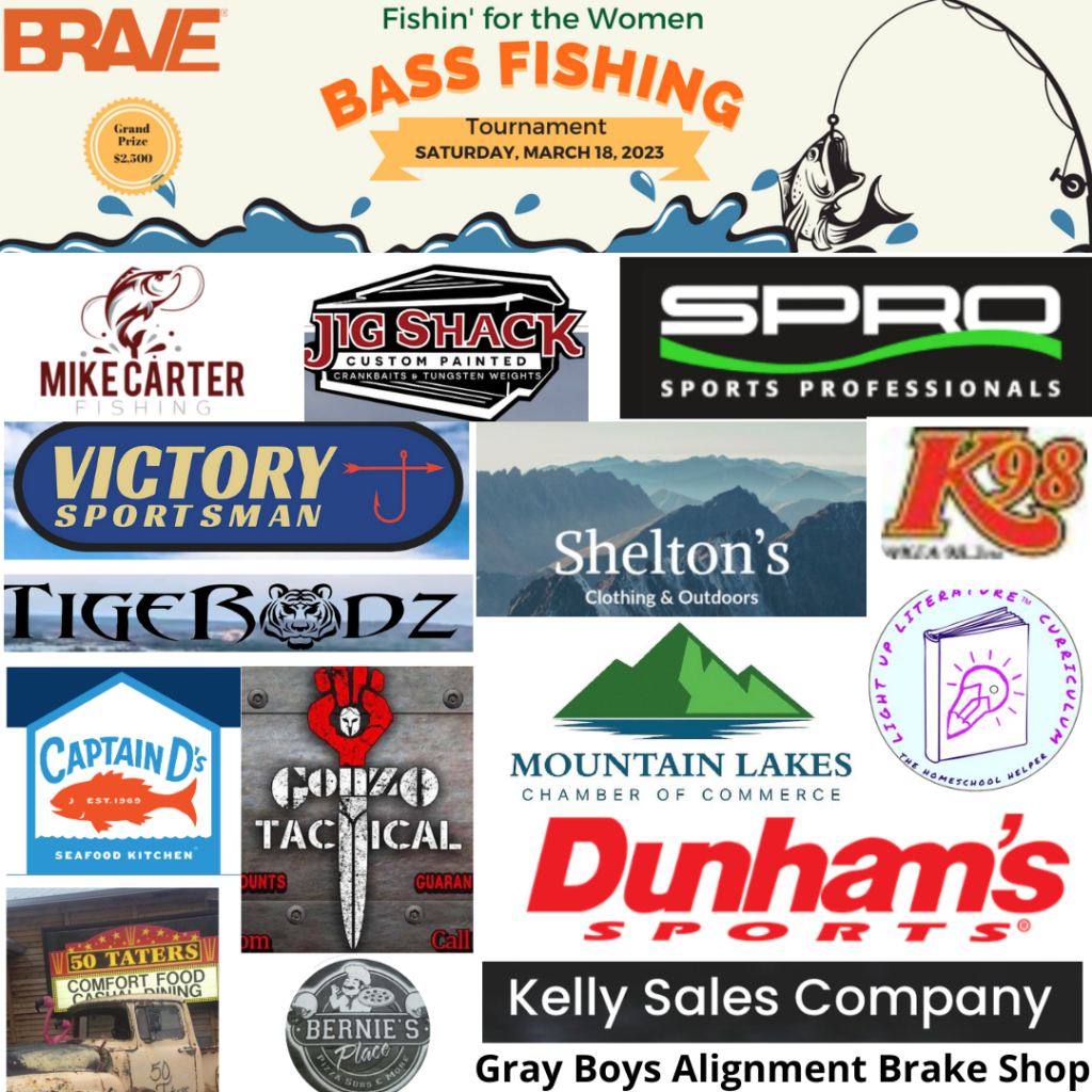 BRAVE Fishin' for the Women Bass Fundraising Tournament Sponsors 12723